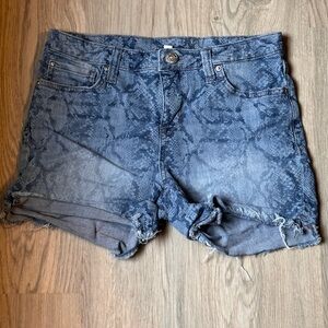Seven7 Denim Snake Pattern Jean Shorts